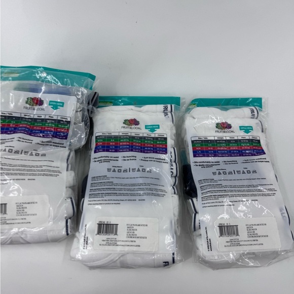 NWT Boys Fruit of the Loom White and Gray Underwear Accessories ( 16 pair ) - Picture 4 of 7